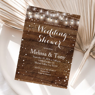 Invitación a la ducha de la boda de invierno
