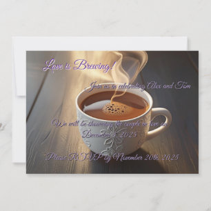 Invitación a la ducha de la boda de la copa de caf
