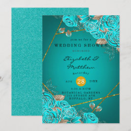 Invitación a la ducha de la boda floral del Naranj