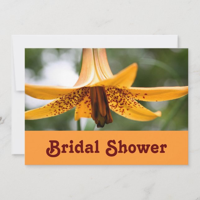 Invitación a la ducha de la boda nupcial con flore (Anverso)