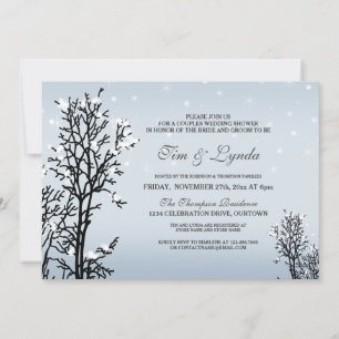 Invitación a la ducha de la boda Winter Wonderland