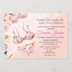 Invitación a la ducha de la lencería floral
