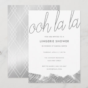 Invitación a la ducha de la lencería moderna con p