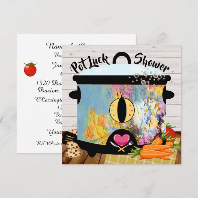 Invitación a la ducha de la Luck Pot (Anverso / Reverso)