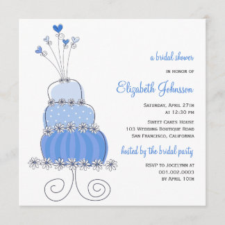 Invitación a la ducha de la Moda de pastel de Boda