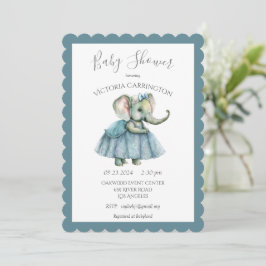 Invitación a la ducha de la niña elefante