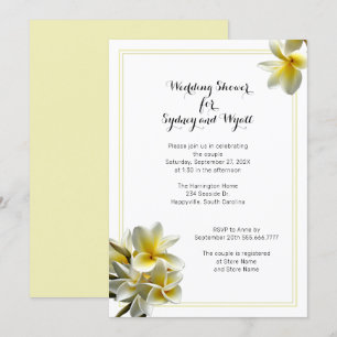 Invitación a la ducha de la novia amarilla de la f