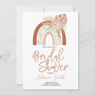 Invitación a la ducha de la novia arcoiris de Boho