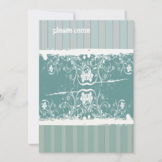 Invitación a la ducha de la novia azul antigua