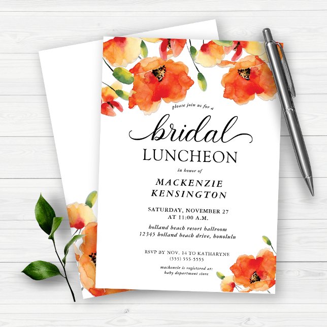 Invitación a la ducha de la novia con adormidera d (Subido por el creador)