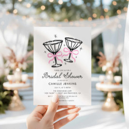 Invitación a la ducha de la novia con champagne si