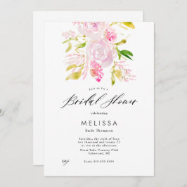 Invitación a la ducha de la novia con el bouquet d