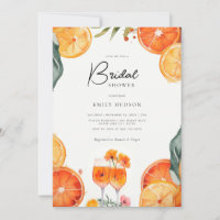 Invitación a la ducha de la novia de Aperol Spritz