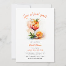 Invitación a la ducha de la novia de Aperol Spritz