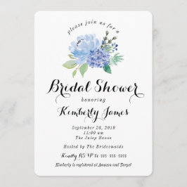 Invitación a la ducha de la novia de Blue Floral H