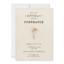 Invitación a la ducha de la novia de color de agua