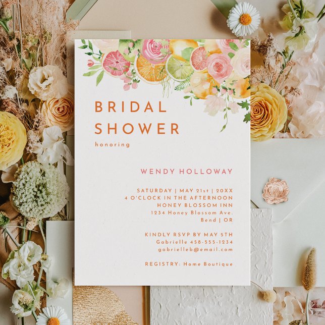 Invitación a la ducha de la novia de la acuarela d (Subido por el creador)