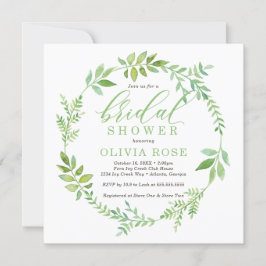 Invitación a la ducha de la novia de la guirnalda 