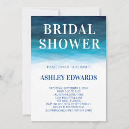 Invitación a la ducha de la novia de las olas del 