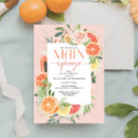 Invitación a la ducha de la novia de Main Squeeze<br><div class="desc">Este diseño de cítricos tropicales cuenta con fuentes modernas y elegantes (que cambian con facilidad los colores) y un ramo de flores de colores y cítricos tropicales como limón,  lima,  naranja,  pomelo y papaya. ...  Vea toda la colección para ver más elementos coincidentes.</div>