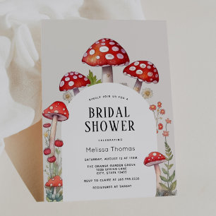Invitación a la ducha de la novia en el hongo Cott