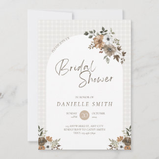 Invitación a la ducha de la novia floral acuática