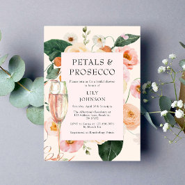 Invitación a la ducha de la novia floral de Petals