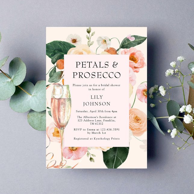 Invitación a la ducha de la novia floral de Petals (Subido por el creador)