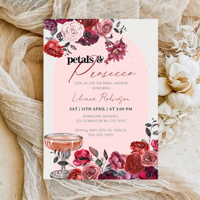 Invitación a la ducha de la novia floral de Petals (Subido por el creador)