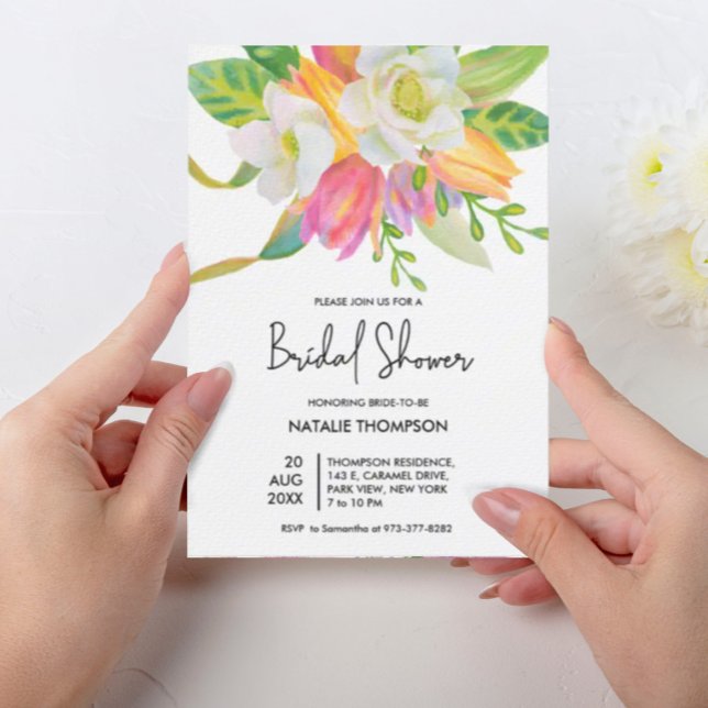 Invitación a la ducha de la novia tulipán rosa de  (Subido por el creador)
