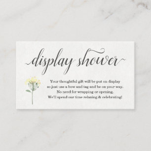 Invitación a la ducha de la pantalla floral acuare