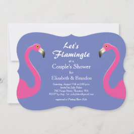 Invitación a la ducha de la pareja de Flamingle - 