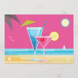 Invitación a la ducha de la pareja en verano