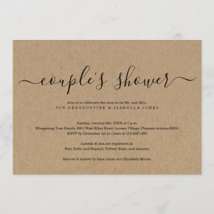 Invitación a la ducha de la pareja Kraft