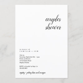 Invitación a la ducha de la pareja moderna y Minim