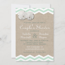 Invitación a la ducha de la pareja Sand Dollar & C