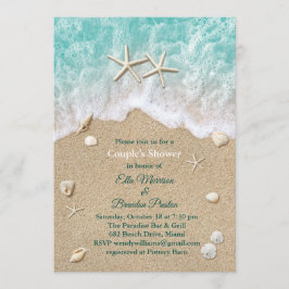 Invitación a la ducha de la pareja Starfish & Wave