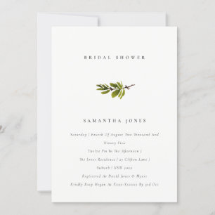 Invitación a la ducha de la rama de la pina elegan
