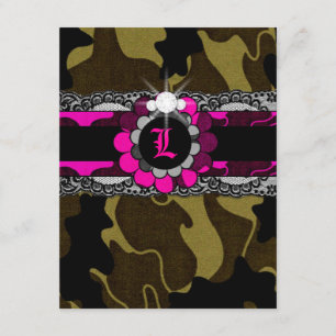 Invitación a la ducha de la ropa interior de camo 
