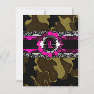Invitación a la ducha de la ropa interior de camo 
