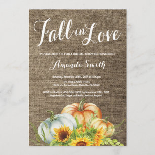 Invitación a la ducha de la servilleta de otoño