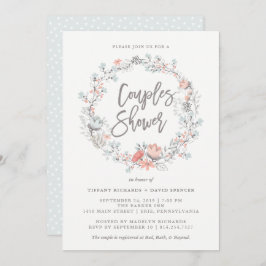 Invitación a la ducha de las parejas botánicas Blu