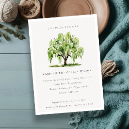 Invitación a la ducha de las parejas de árbol salv