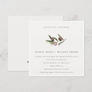 Invitación a la ducha de las parejas de follaje de