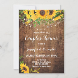 Invitación a la ducha de las parejas de girasoles