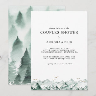 Invitación a la ducha de las parejas de montaña ve