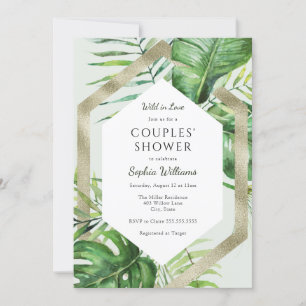 Invitación a la ducha de las parejas de selva trop