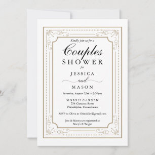 Invitación a la ducha de las parejas decorativas