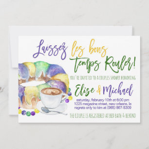 Invitación a la ducha de las parejas del Mardi Gra