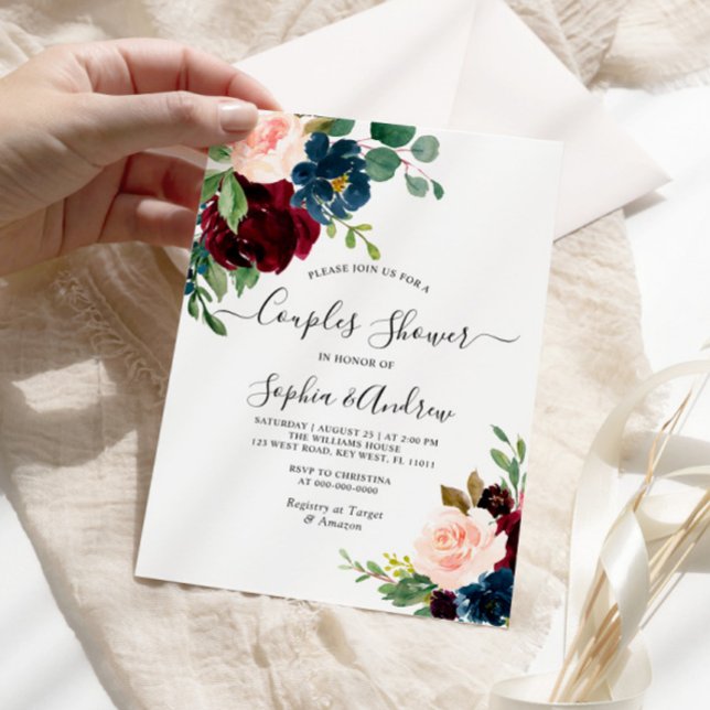 Invitación a la ducha de las parejas florales de B (Subido por el creador)